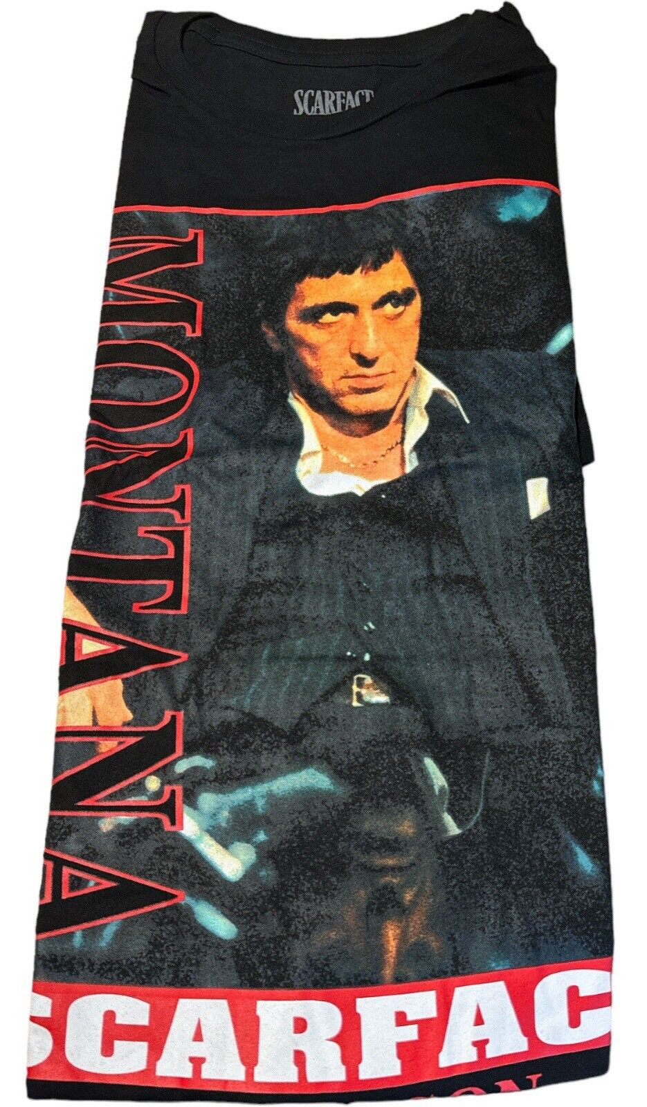 Reason X Scarface Men Tony Montana Al Pacino 80's T-Shirt Black Size Large new gallery