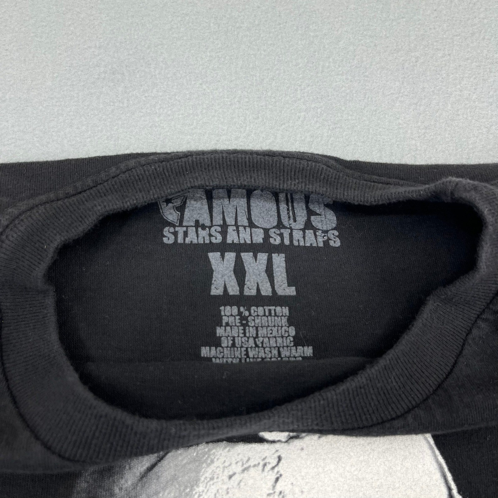 Famous Stars and Straps Mens XXL Black Skeleton Graphic T-Shirt Travis Barker gallery
