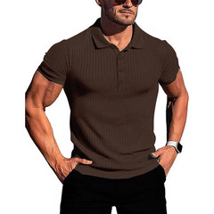 Men’s Elegant Lightweight Slim Stretchy Fabric Sports Polo Breathes Summer