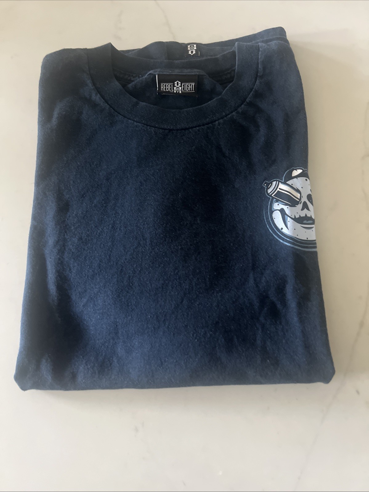 Rebel Eight T-Shirt Mens XL "Night Prowlers" Navy Skull Skate Streetwear Graphic gallery