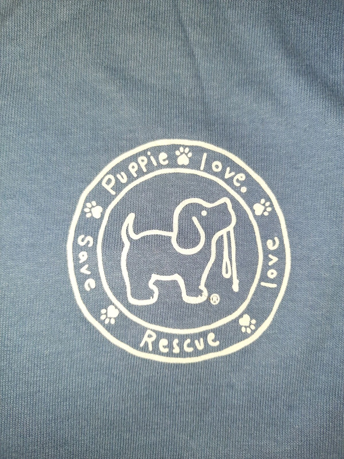 NWT Womens PUPPIE LOVE PEARL PUP Purple Short Sleeve T SHIRT L Large gallery