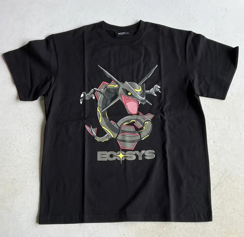 Ecosys Shiny Rayquaza tee black size L RARE Pokemon drop