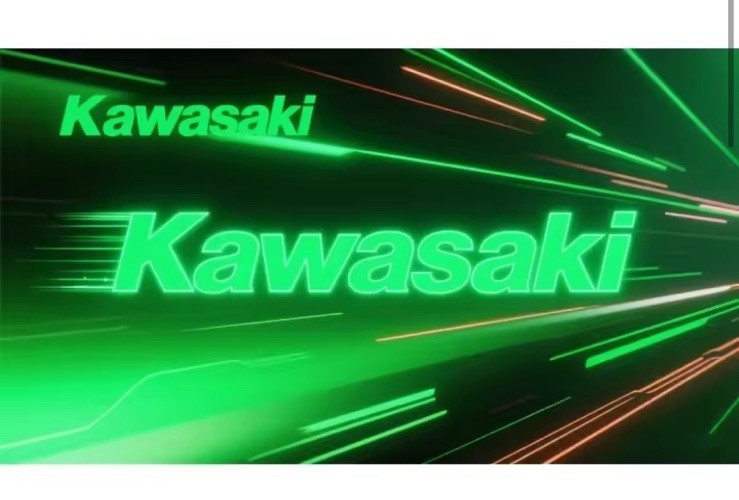 Men XL Motorcycle Quick Drying T-Shirt With Kawasaki Logo Navy/ Green gallery