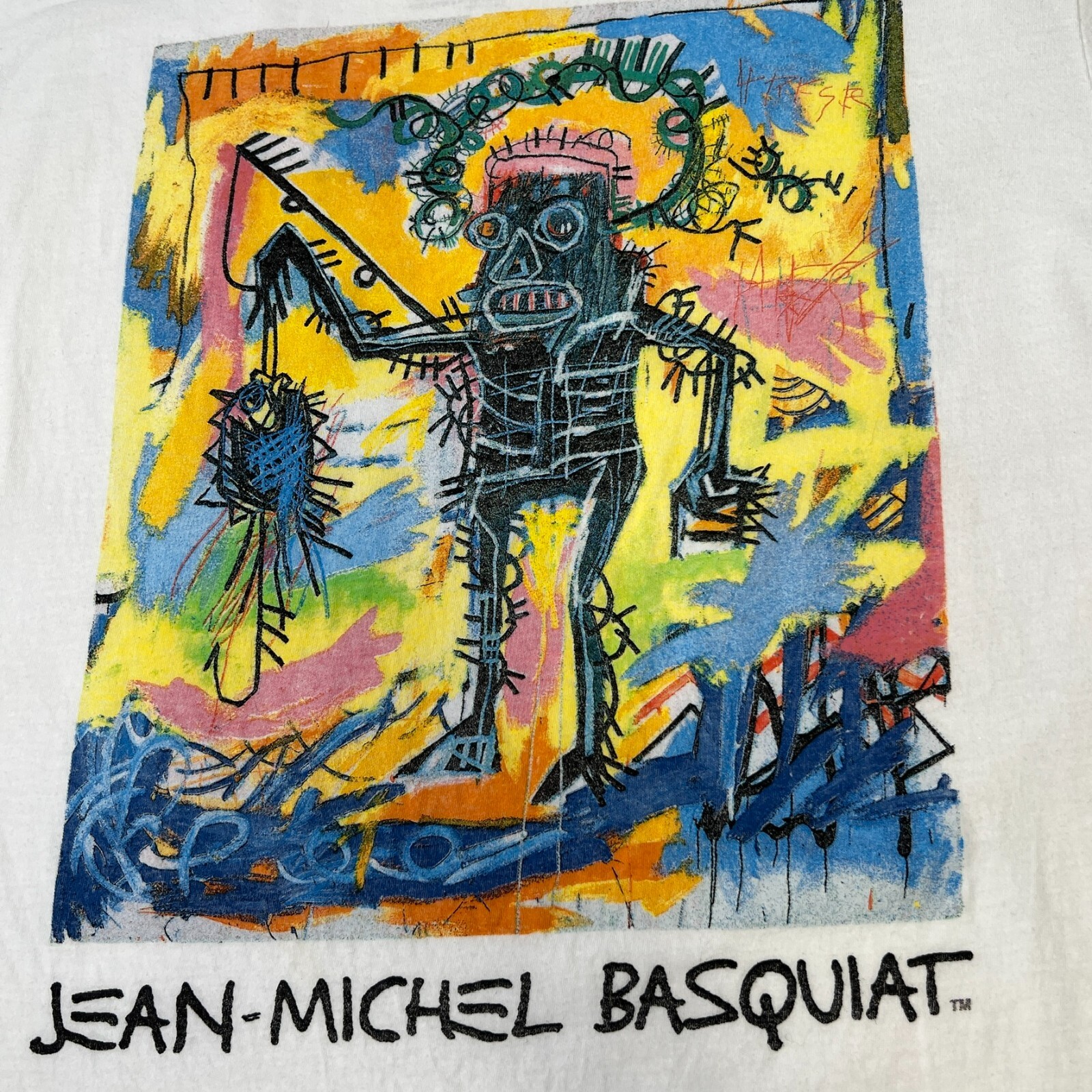 Jean Michel Basquiat Shirt Men Large Art Fishing Robot Retro Work Party Core Go gallery