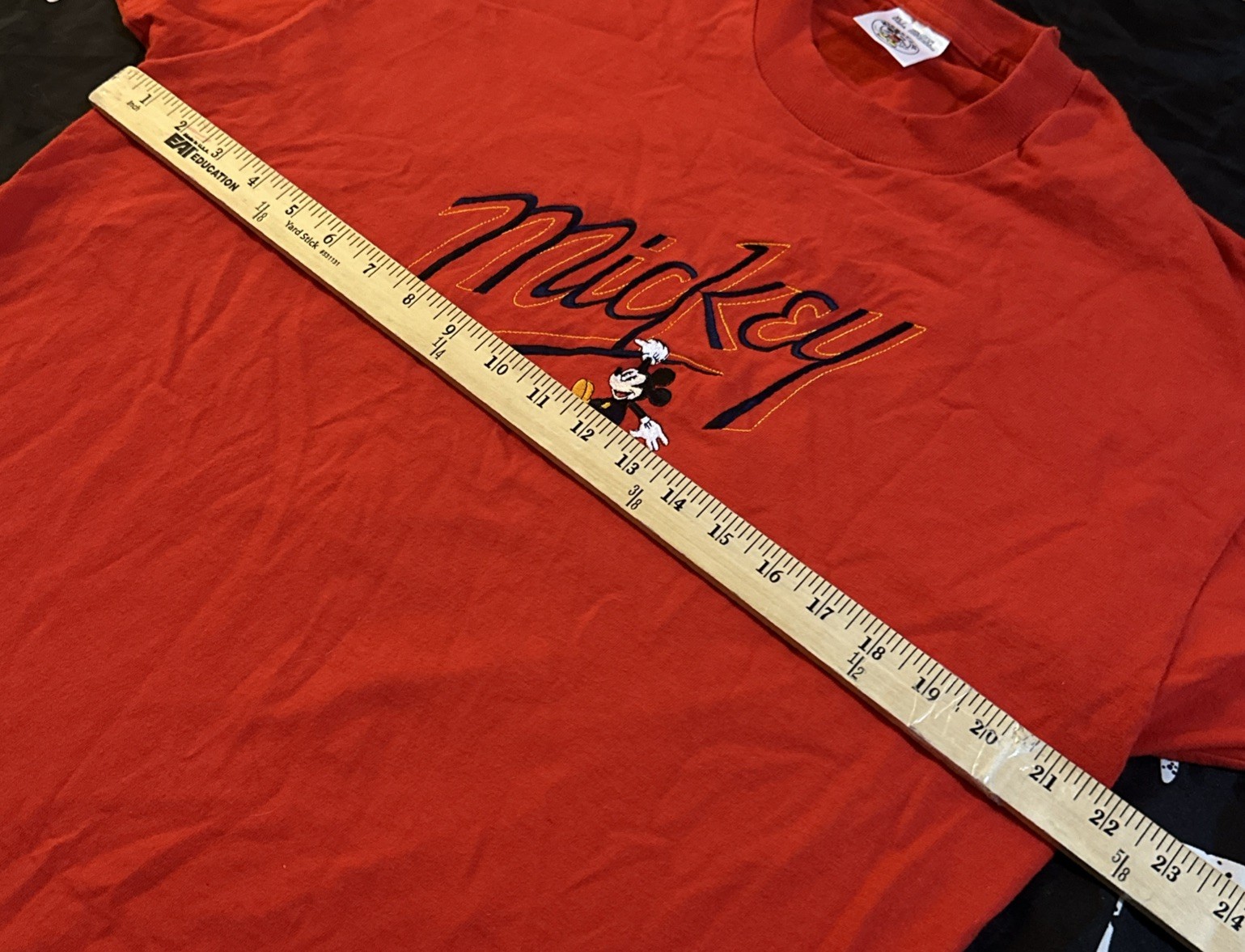 VTG Mickey & Co. Disney Mickey Mouse Embroidered Red T-Shirt XL OSFA 90s USA Tee gallery