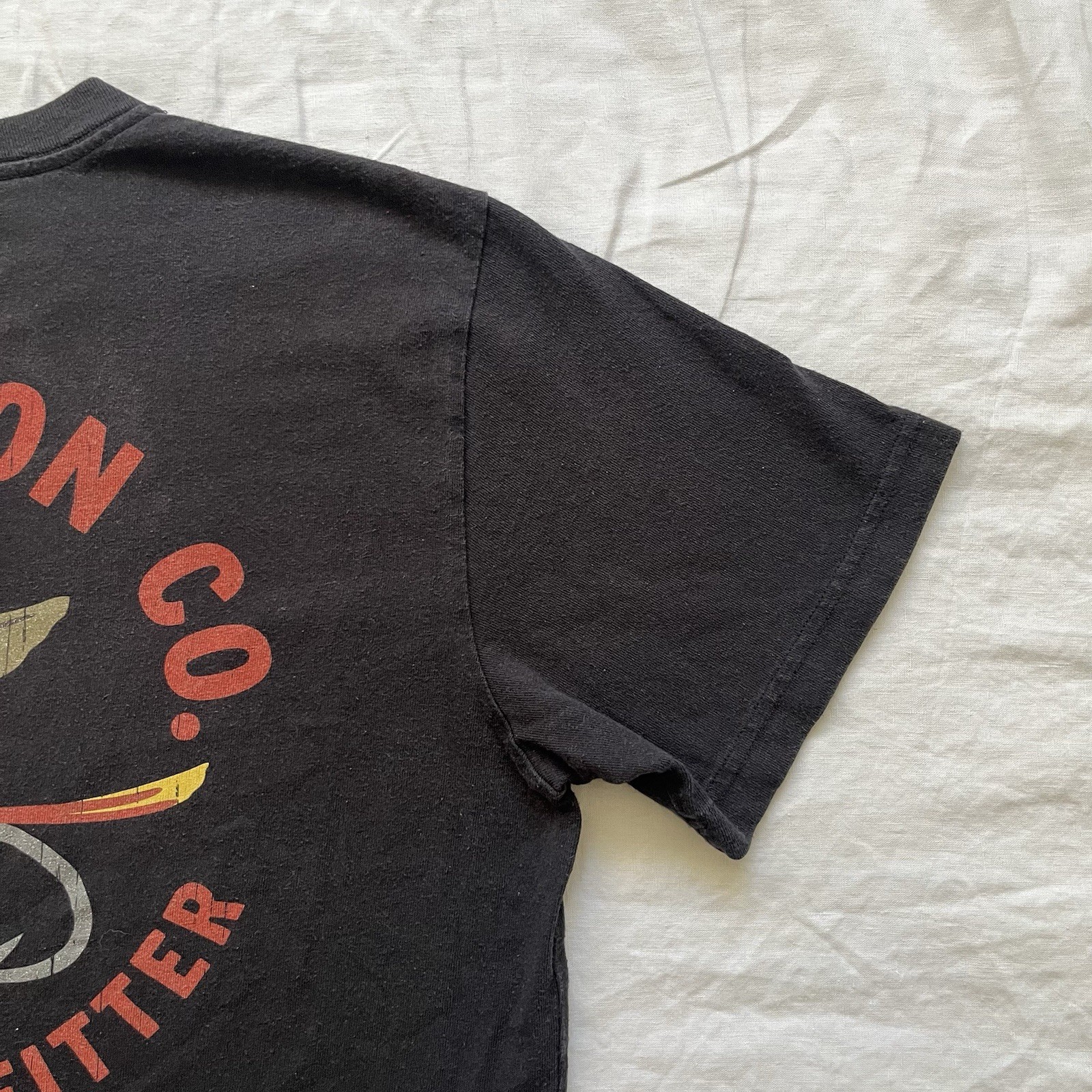 CC Filson Fly Fishing Tshirt Size Large Faded Black Made In USA gallery