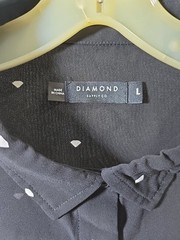 Diamond SUPPLY CO long sleeve SIZE Large Black SHEER