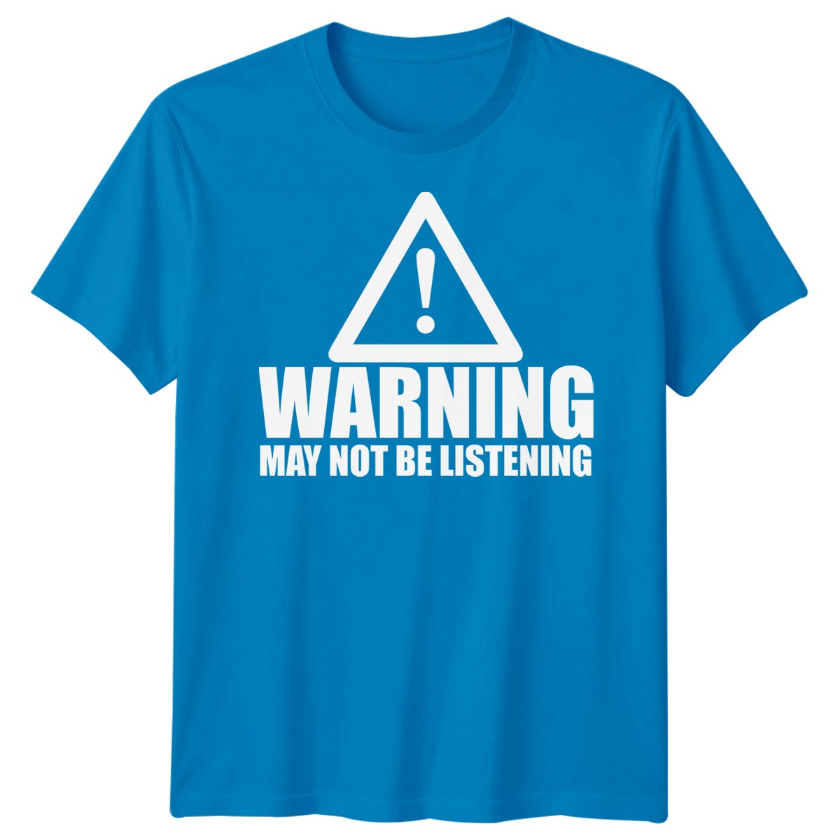 Warning Not Listening Mens T-Shirt Funny Birthday Christmas Gift For Him Husband