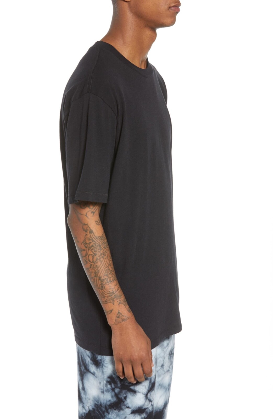 The Rail Drop Shoulder Crewneck T-Shirt Men Sz S Black Boxy Short Sleeve New gallery