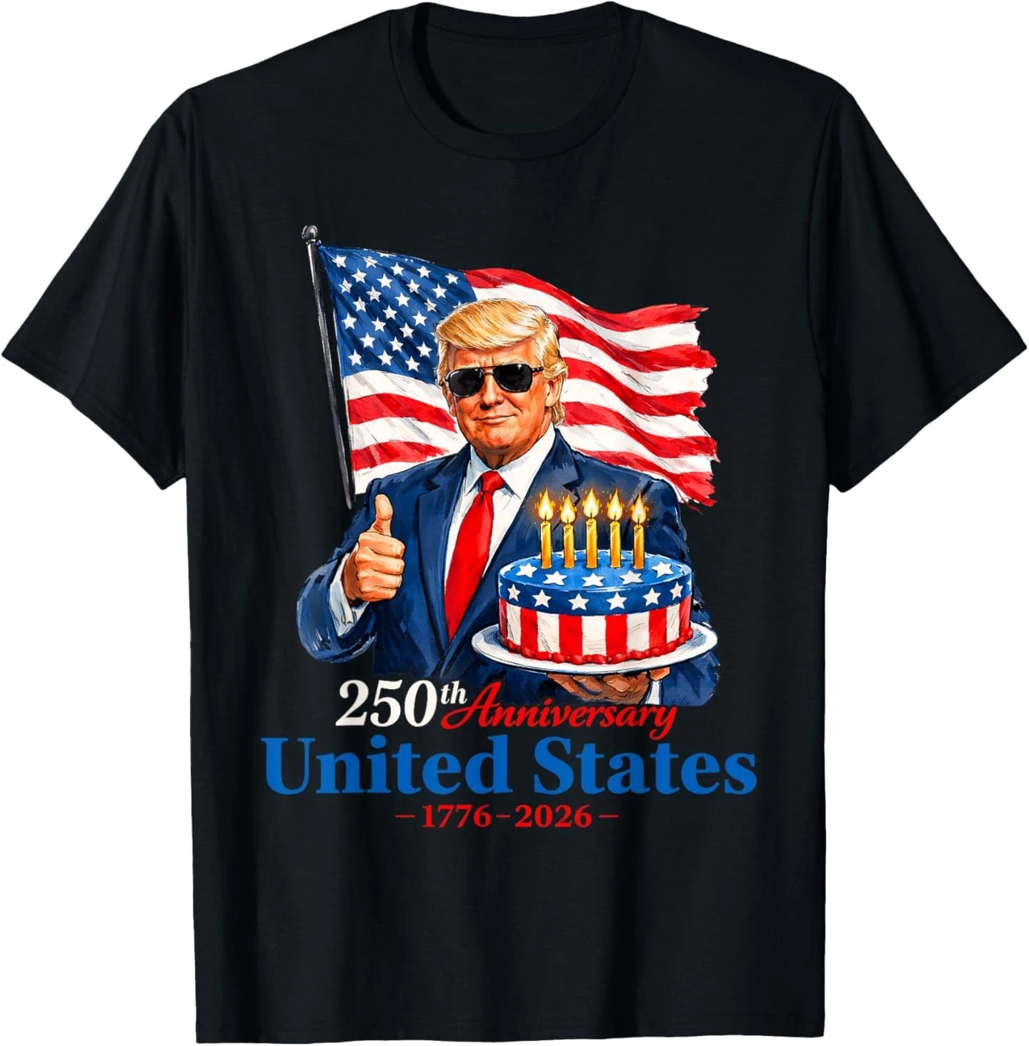 Donald Trump Celebrate 250th America Birthday US Anniversary T Shirt gallery