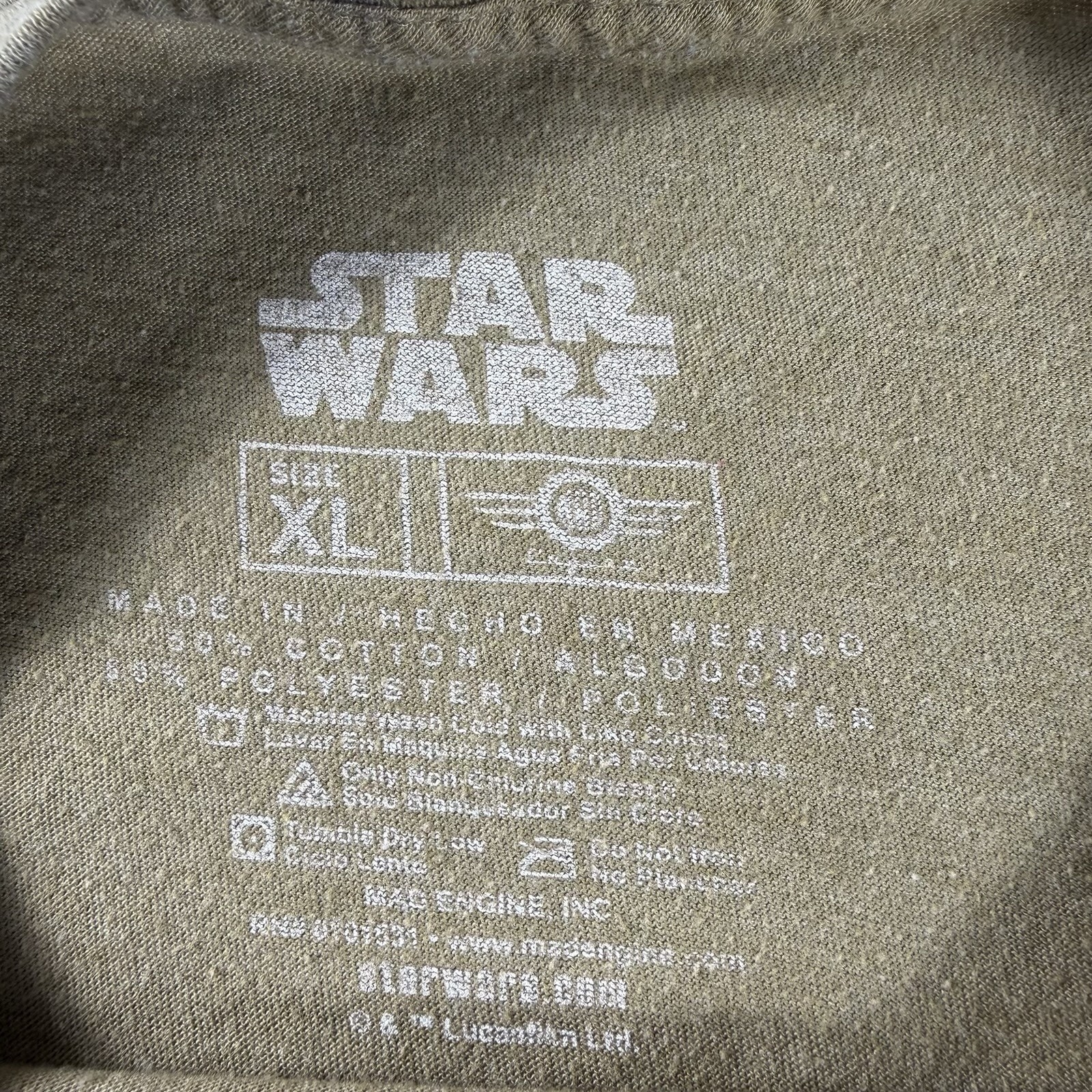 Star Wars Boba Fett Villain Graphic Distressed T-shirt Olive Green Men’s Size XL gallery