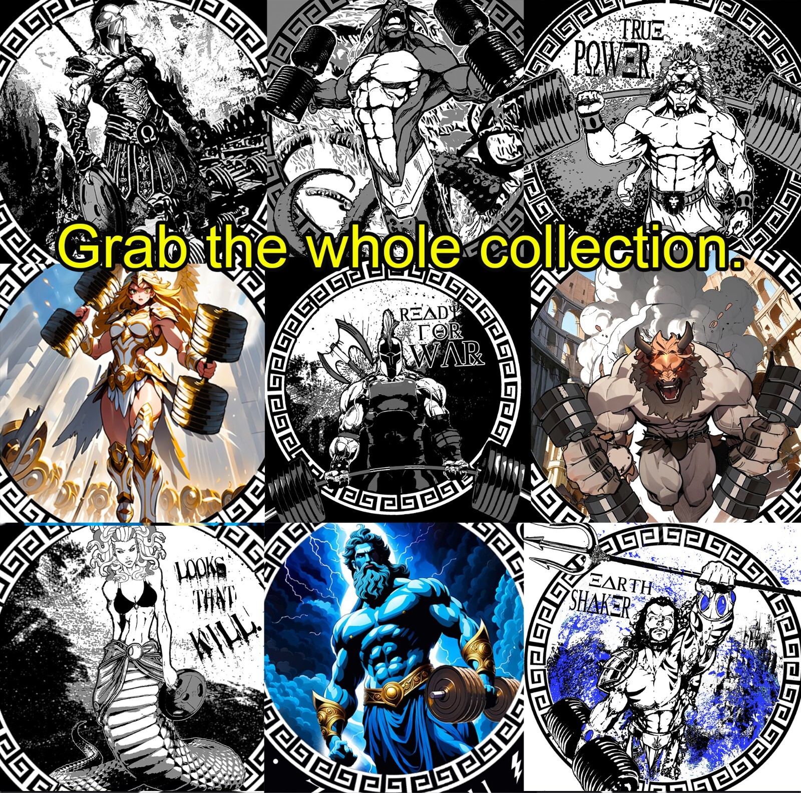 Iron Gods Orphic Zeus Gym T-Shirt, Gym Outfit, Greek God Clothing, Workout Shirt gallery