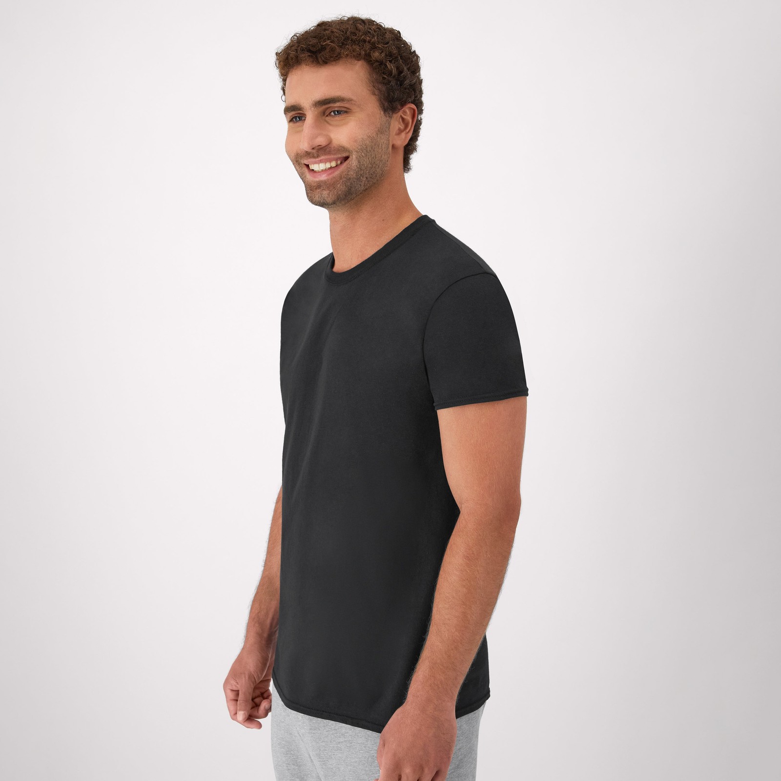Hanes T-Shirt 6-Pack Men's ComfortSoft TAGLESS Crewneck Short Sleeve Tee Value gallery