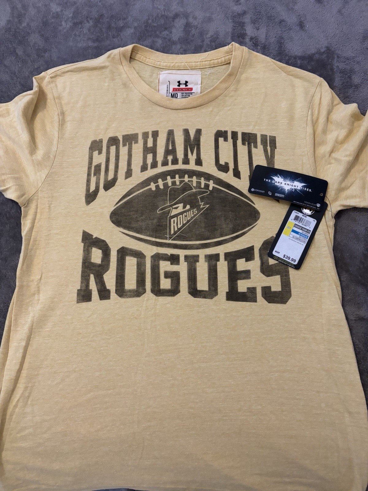Rare Under Armour UA Legacy Gotham City Rogues Tee (MD) NWT