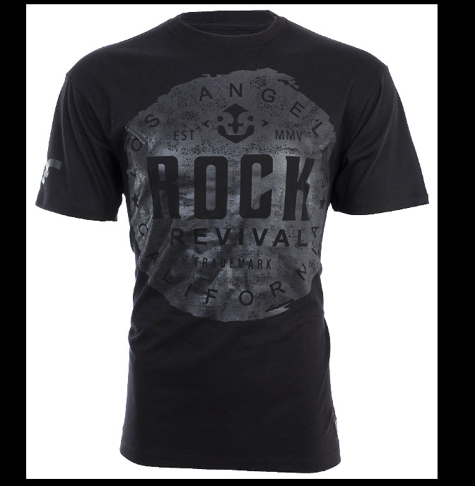 ROCK REVIVAL JEANS Black FREEMAN Regular Fit Short Sleeve Graphic T-shirt NWT gallery