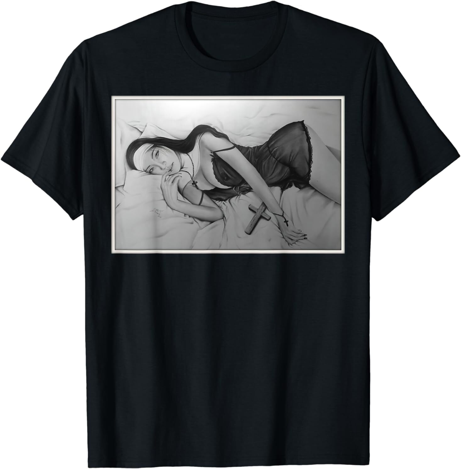 NEW LIMITED Cool Unh0ly Nun Sexy Dark Gift Idea Premium Tee T-Shirt Size S-3XL