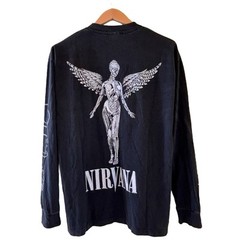 Nirvana Kurt Cobain long sleeve angel utero modern vintage 90s style shirt Sz XL