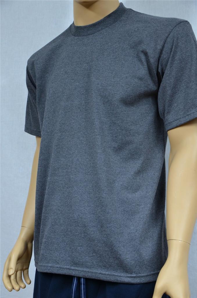3 NEW PROCLUB S-5XLT HEAVY WEIGHT T-SHIRTS CHARCOAL PLAIN TEE PRO CLUB BLANK gallery