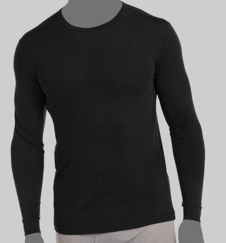 $28 32 Degrees Heat Men's Black Crew-Neck Base Layer Long-Sleeve T-Shirt Size XL gallery