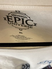 2025 UNIVERSAL EPIC UNIVERSE Theme Park Orlando T-Shirt Adult XL NEW WITH TAGS