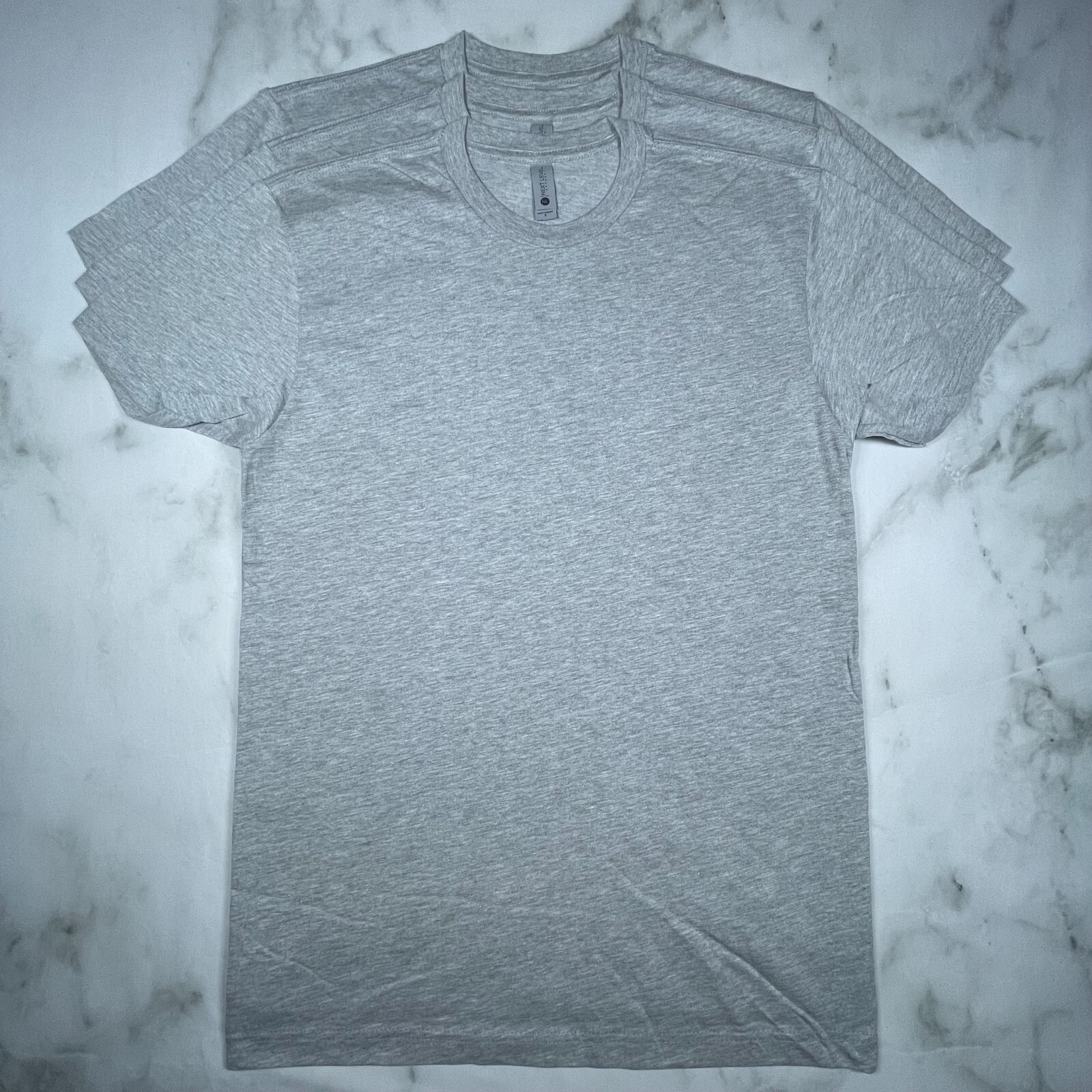 Lot of 3 Next Level Unisex Premium Gray TShirts Plain Super Soft US Size S