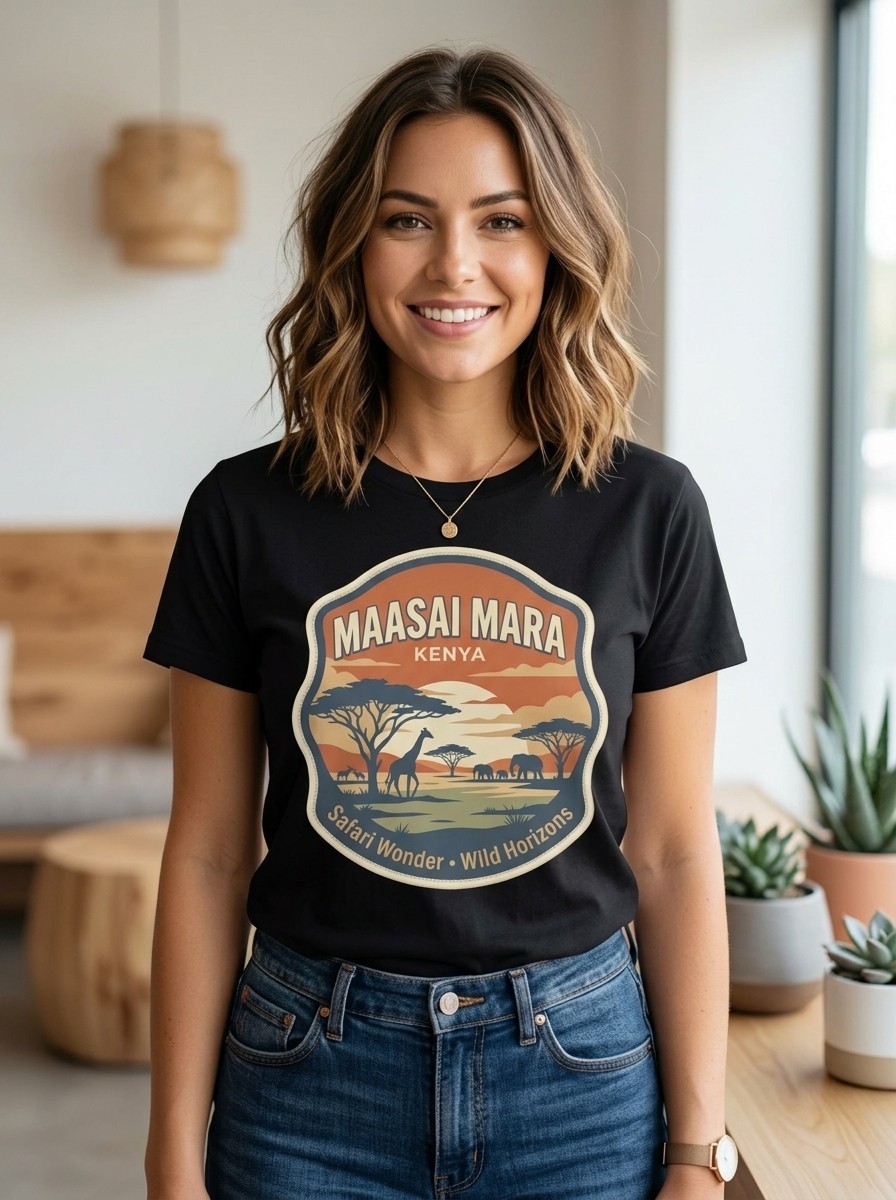 Maasai Mara Kenya Safari Graphic T-Shirt Unisex Travel Tee gallery