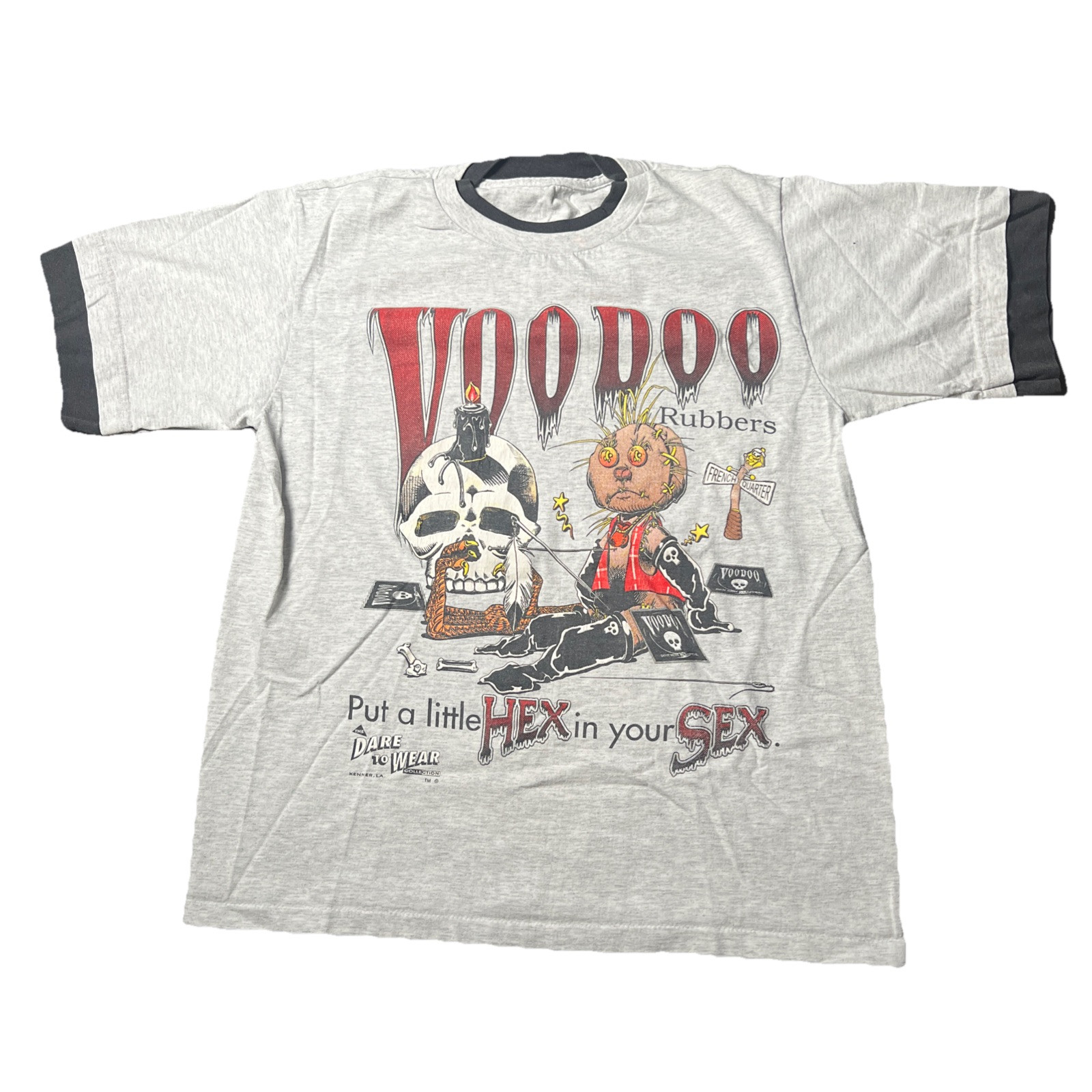 Voodoo Rubbers T-Shirt Vintage French Quarter Novelty Adult Humor Tee Rare gallery