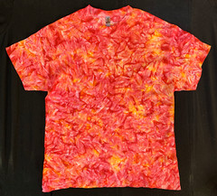 *New* 3XL & 4XL Handmade Tie Dye, Blood Orange Cruncht Crinkle, Crew or V-Neck