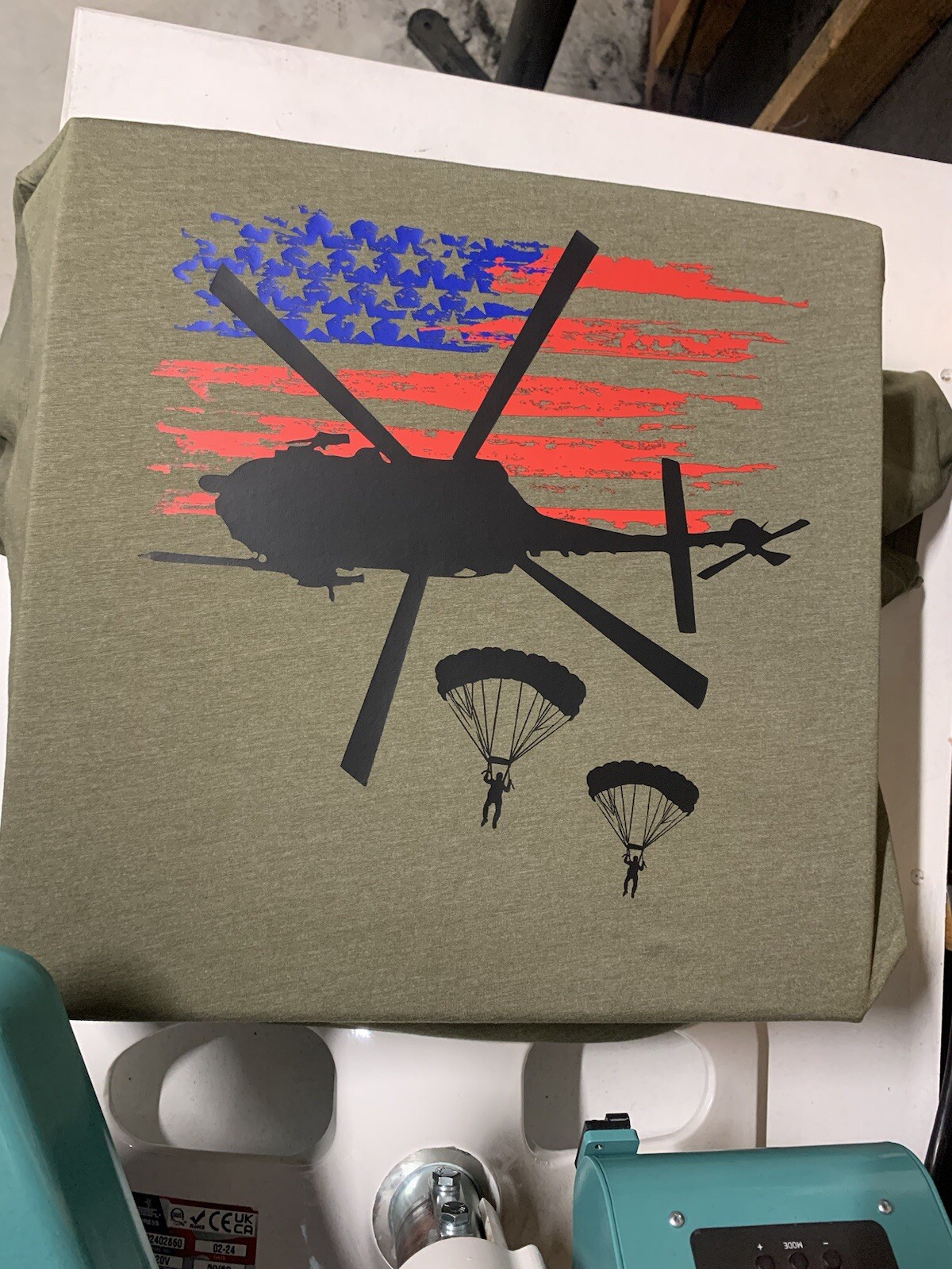 Large HackOPS 1776 (Grunt Style Fit) Army Green Paratrooper Cotton Poly Blend gallery