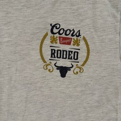 Tee Luv Men’s Gray Medium Coors Banquet Rodeo Cotton Blend Graphic T-Shirt