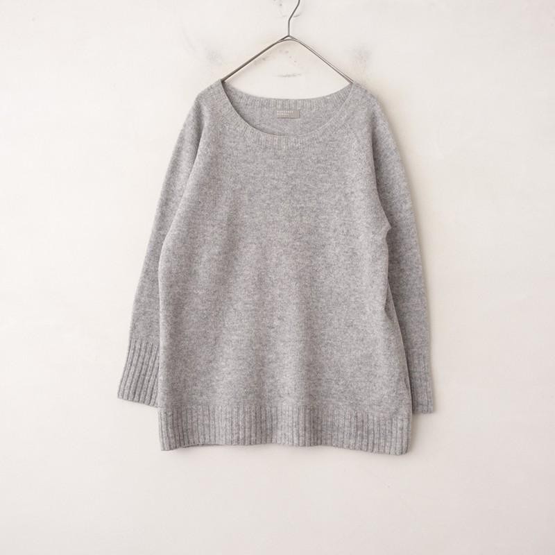 Margaret Howell Wool Cashmere Silk Knit Sweater Gray Heather Seamless gallery