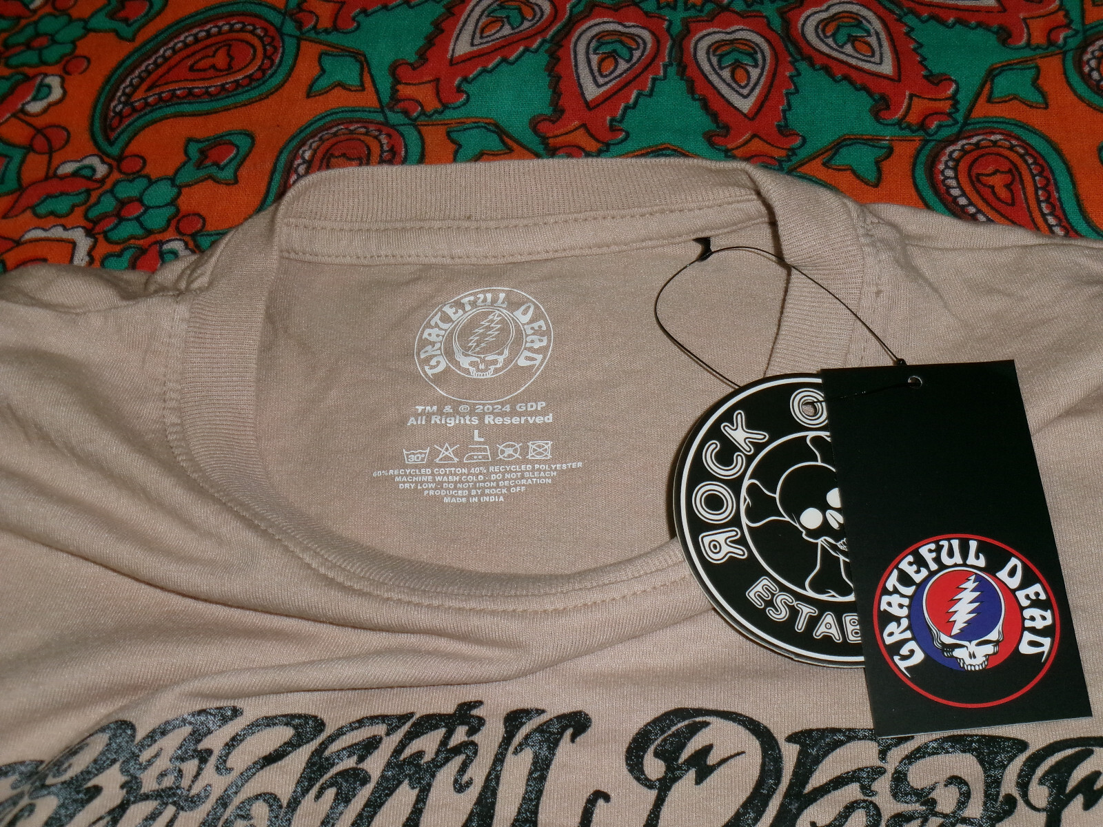 Grateful Dead 'eye clouds' tie dye_official t-shirt L gallery