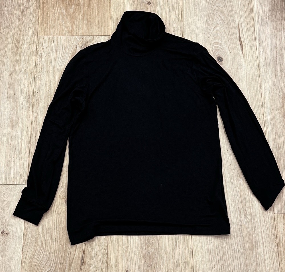 Uniqlo Heattech Extra Warm Turtleneck Long Sleeve Black Size M Cashmere Blend