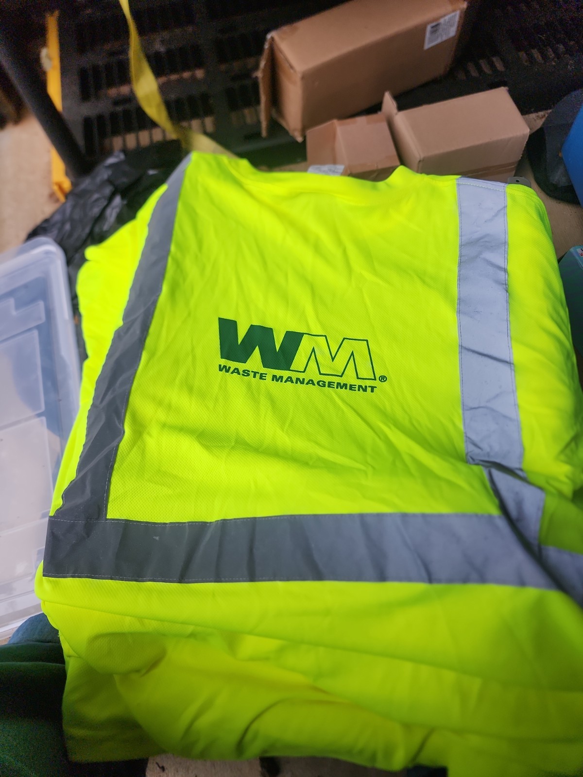 2 TSA High Visibility Yellow Short Sleeve Waste Management Shirt 5 XL gallery