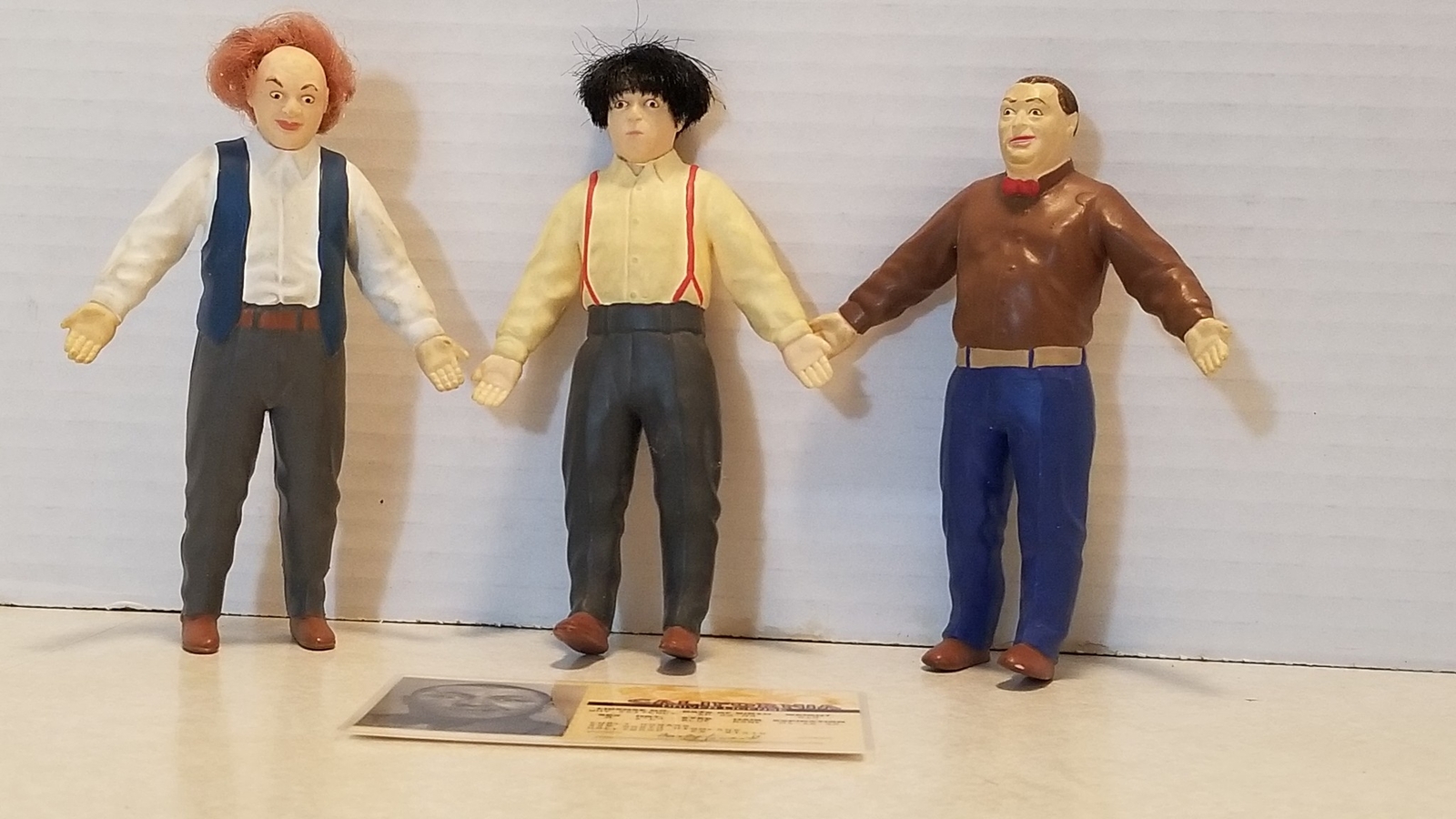 3-Stooges 5″ Rubber Bendables Figures With Curly License Shelf O5