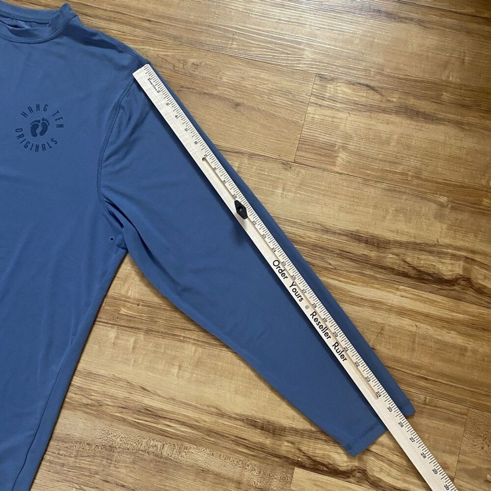 Hang Ten Mens XL Blue UPF 50+ Quick Dry Long Sleeve T-Shirt Sun Swim Rash Guard gallery
