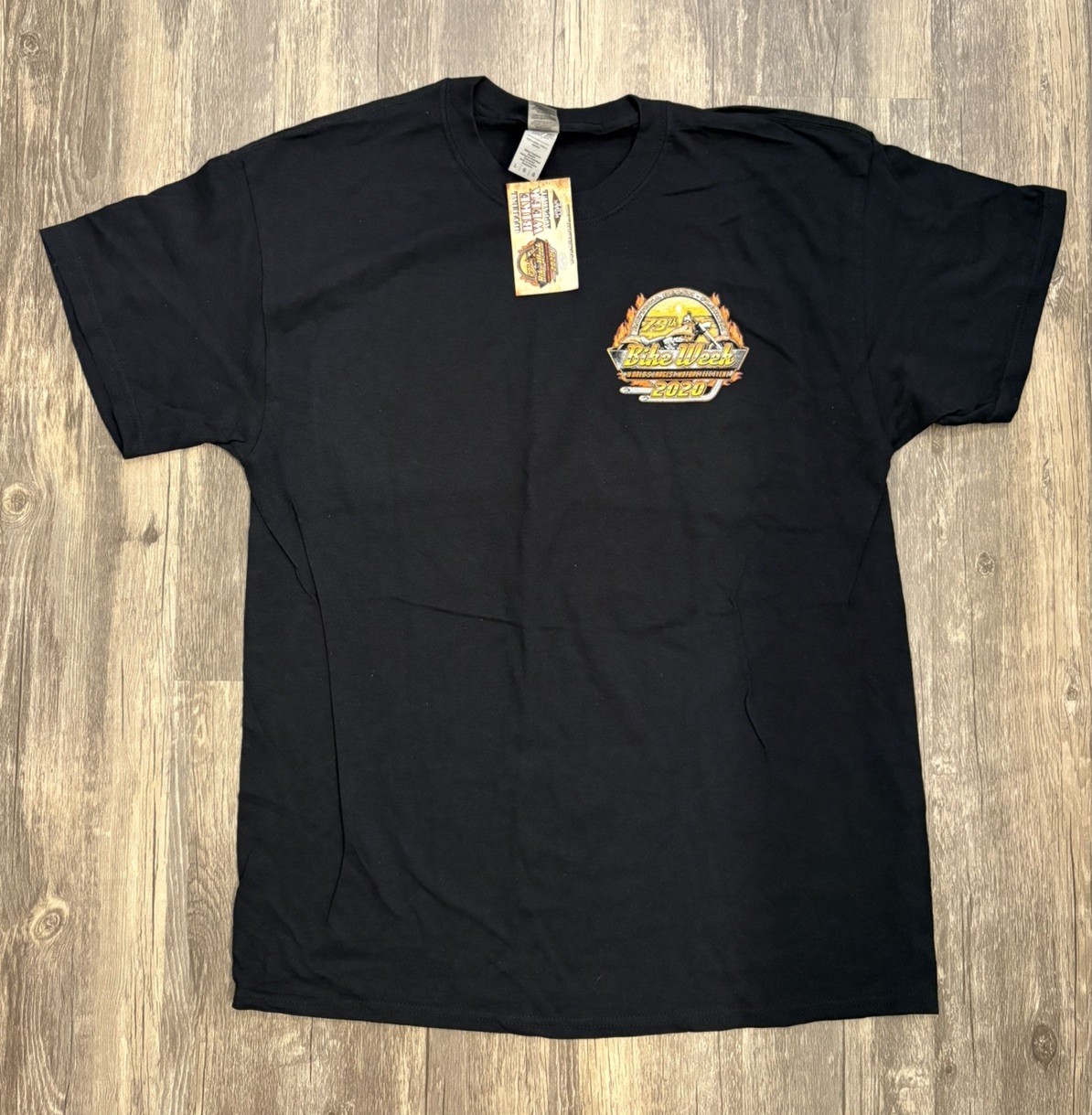 Men’s Daytona Beach, FL 2020 79th Bike Week Black T-Shirt – Size L