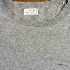 Saturdays NYC Pocket Tee Crew Short Sleeve Gray – XL