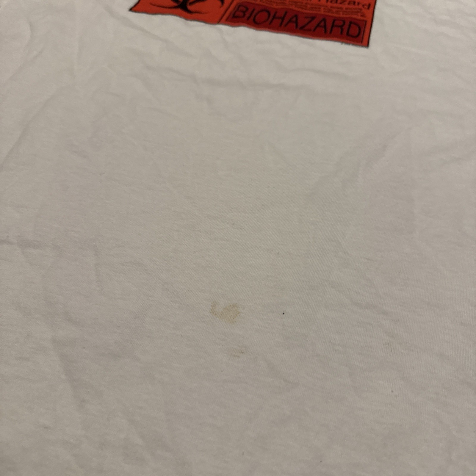 Vintage Biohazard Shirt Mens XL 2002 Graphic Delta Pro Weight White Graphic gallery