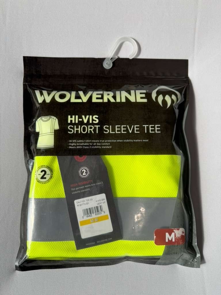 Wolverine Men's Hi-Vis Short Sleeve Tee - Size Medium -ANSI Class 2 Safety Shirt gallery