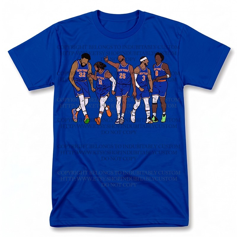 Jalen Brunson Karl Anthony Towns New York Graphic T Shirt Vintage Style Fan Tee gallery