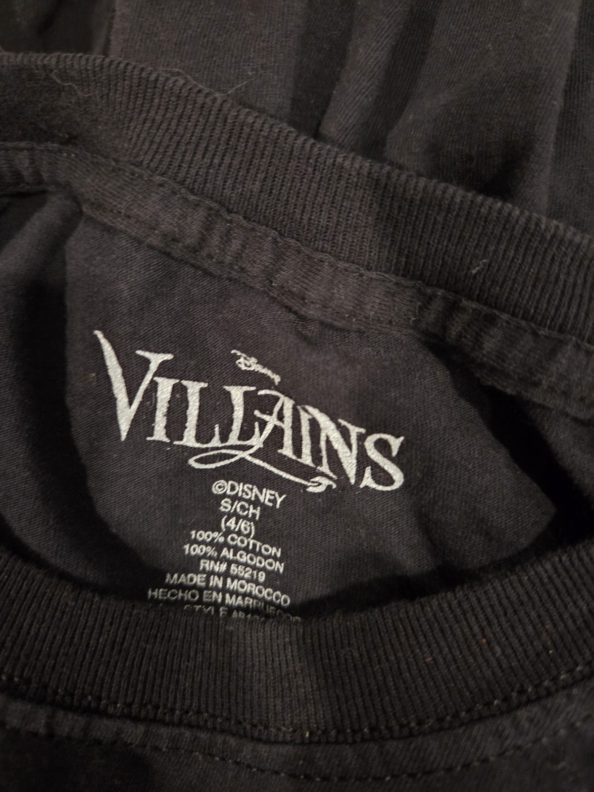 Disney Villains Cruella Maleficent Ursula Graphic Print Black Tee Tagless S gallery