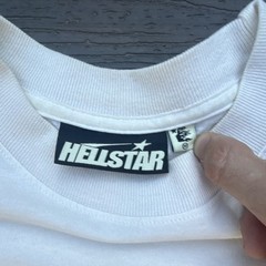 Hellstar White Graphic Logo Tee Crew Neck Short Sleeve Cotton Men’s M P2P 1996