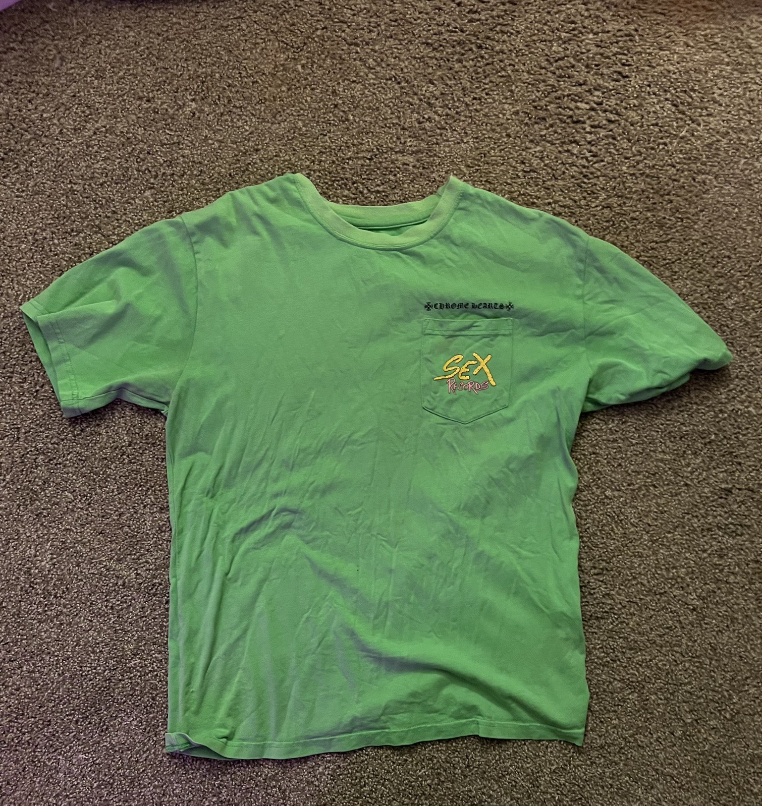 Chrome Hearts Matty Boy Sex Records Green Short Sleeve T-Shirt Large gallery