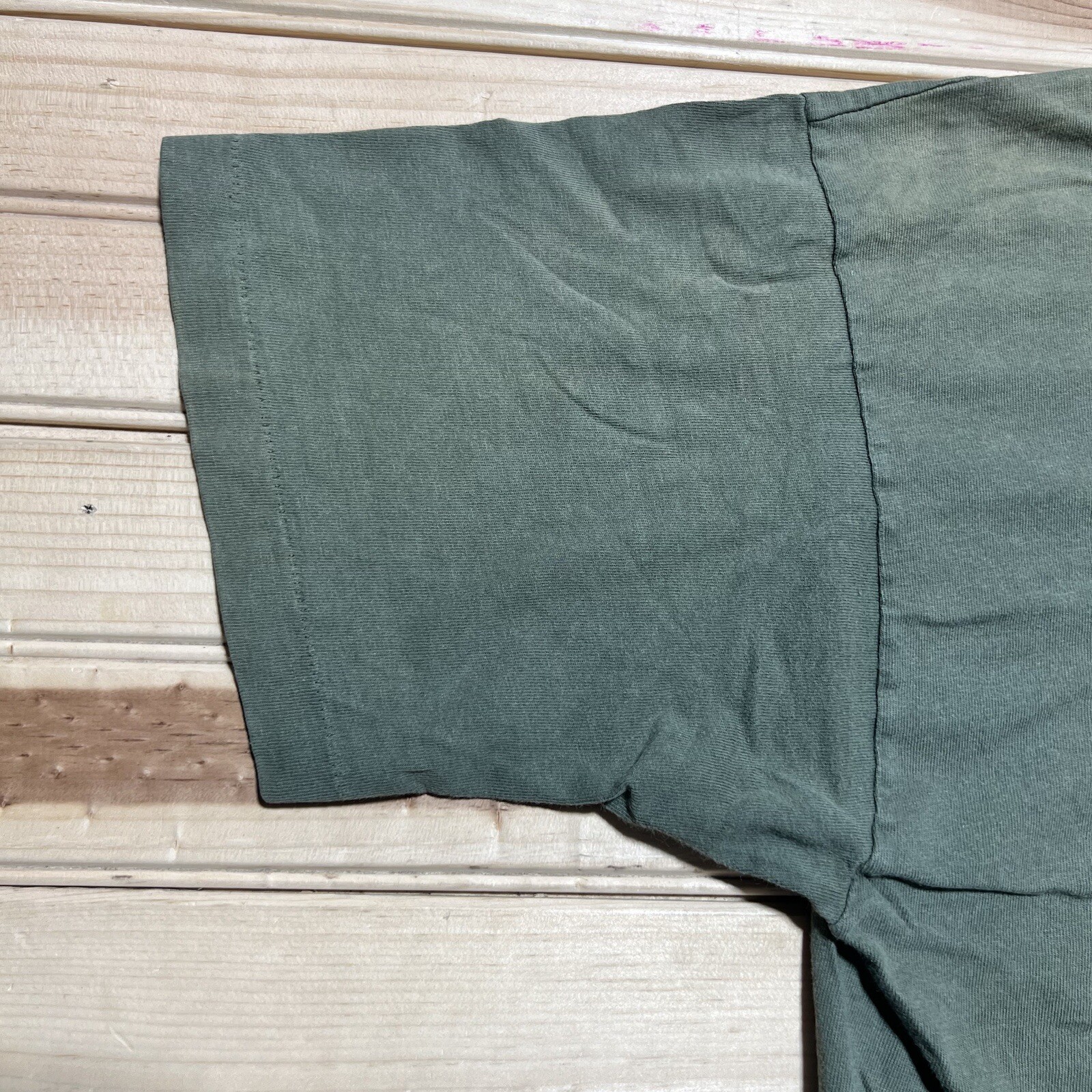 Vintage 90s “ Many Point ” Scout Camp Faded Green Single Stitch Shirt Size XL gallery