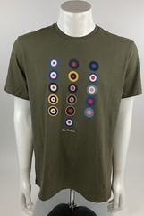 Ben Sherman British MOD Style Olive Cotton / Spandex Graphic T-Shirt Medium