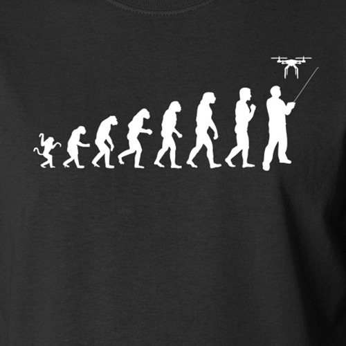 EVOLUTION DRONE PILOT funny uav quadcopter phantom plane aviation tee T-Shirt