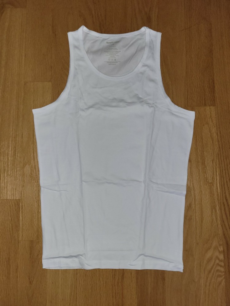 Tommy John Men’s Cotton Basics Tank Sleeveles Undershirt White. Choose Size