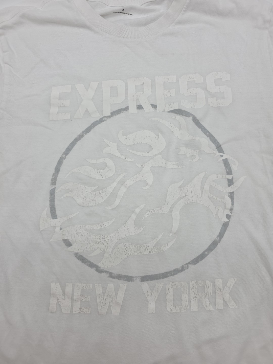 Express T-Shirt Men Medium White Graphic Tee#46578 gallery