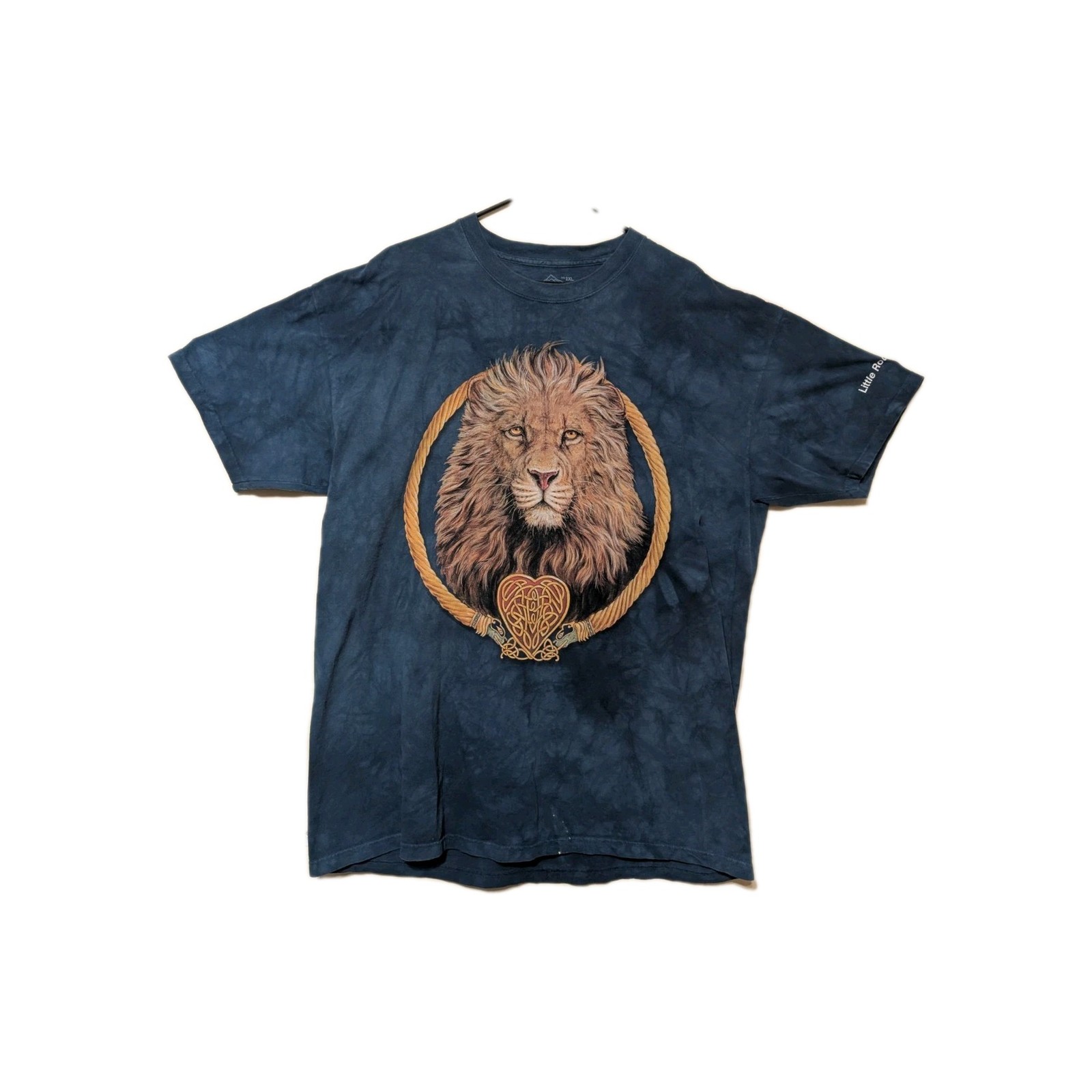 The Mountain Mens T-shirt Blue "Lion Heart" Flawed Retired Logo 2XL #6575 gallery